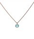 Collana Oro Rosa 9kt Topazio Azzurro 6MM