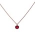Collana Oro Rosa 9kt Quarzo Rosso 6MM