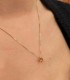 Collana Oro Giallo 9kt Quarzo Citrino 6MM