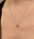 Collana Oro Giallo 9kt Quarzo Citrino 6MM