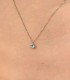 Collana Oro Rosa 9kt Topazio Azzurro 6MM