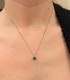 Collana Oro Rosa 9kt Quarzo Verde 6MM