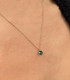Collana Oro Rosa 9kt Quarzo Verde 6MM