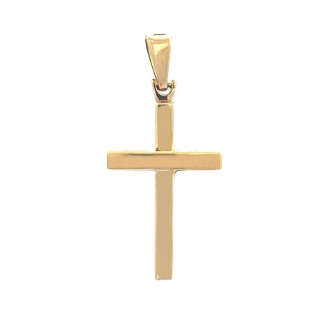 CARISSIMA Collana Donna Oro Giallo 9kt - Ciondolo Croce Piccolo, Catena 45 Cm - Confezione Regalo Di Lusso
