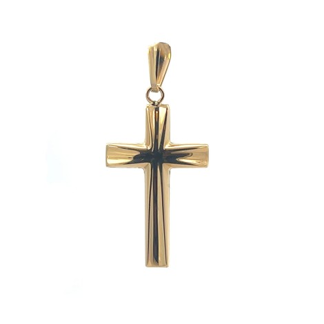 Ciondolo Croce Intagliata Oro Giallo 18kt