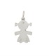 Ciondolo Sagoma Bimbo Oro Bianco 18kt