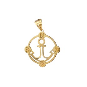 Ciondolo Ancora Oro Giallo 18kt
