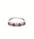 Anello Oro Bianco 18kt Rubini e Diamanti