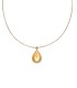 Collana Goccia Argento Dorata Bombata