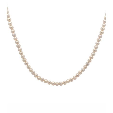 Collana Filo Di Perle Argento 4-5 mm