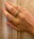 Anello Oro Bianco 18kt Smeraldi e Diamanti