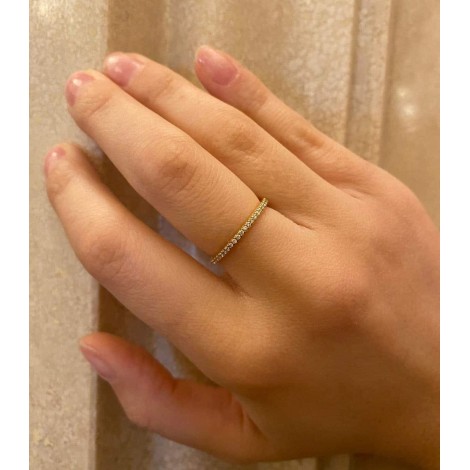 Fedina Oro Giallo 18kt e Diamanti