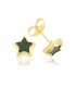 Orecchini Lobo Stella Oro Giallo 9kt Malachite