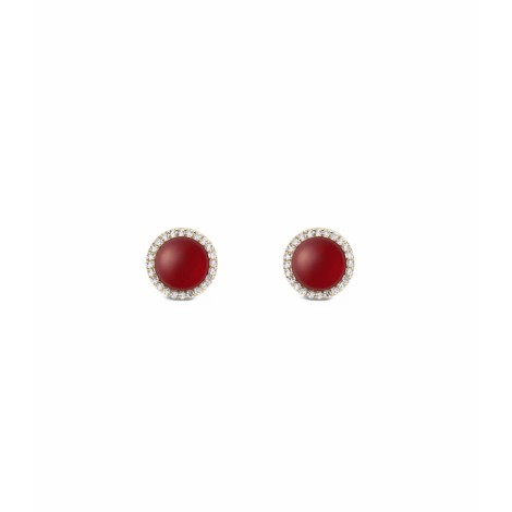 Orecchini Daniel Wellington Audrey Earrings Red Agathe Gold