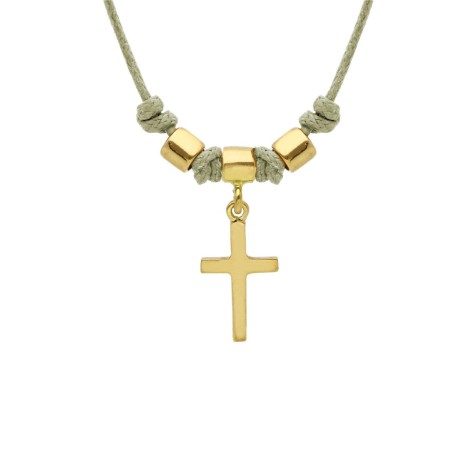 Collana Fantasia Croce Oro Giallo 18kt
