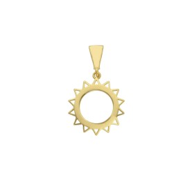 Ciondolo Sole Oro Giallo 18kt
