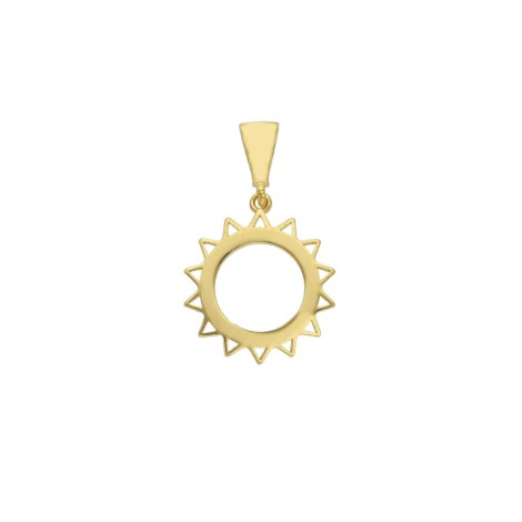 Ciondolo Sole Oro Giallo 18kt