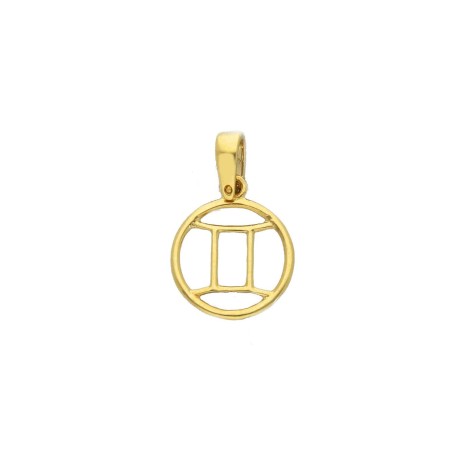 Ciondolo Segno Zodiacale Gemelli Oro Giallo 18kt