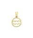 Ciondolo Segno Zodiacale Acquario Oro Giallo 18kt