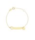 Bracciale Targhetta e Quadrifoglio Oro Giallo 9kt