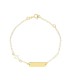 Bracciale Targhetta e Aereo Oro Giallo 9kt