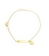 Bracciale Targhetta e Cuore Oro Giallo 9kt
