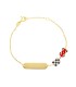 Bracciale Targhetta e Macchina Oro Giallo 9kt Smalto