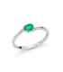Anello Miluna Smeraldo e Diamanti Oro Bianco 9kt LID3727X