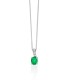 Collana Miluna Oro Bianco 9kt Smeraldo CLD4653X