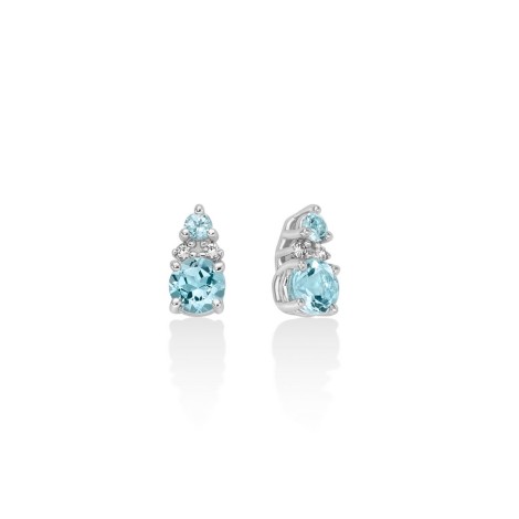 Orecchini Miluna Oro Bianco 9kt Topazii e Diamanti ERD2817X