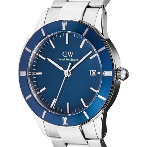 Daniel Wellington Orologio Iconic Paradigma Link Blue Enamel Silver DW00100820