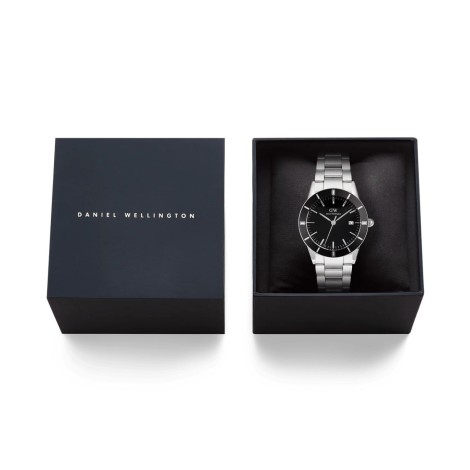 Daniel Wellington Orologio Iconic Paradigma Link Black Enamel Silver DW00100822