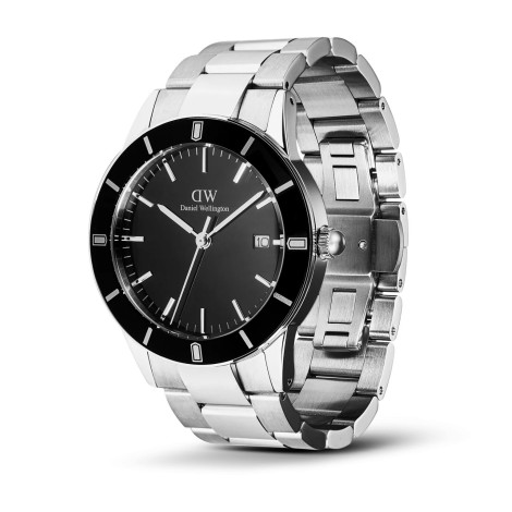 Daniel Wellington Orologio Iconic Paradigma Link Black Enamel Silver DW00100822