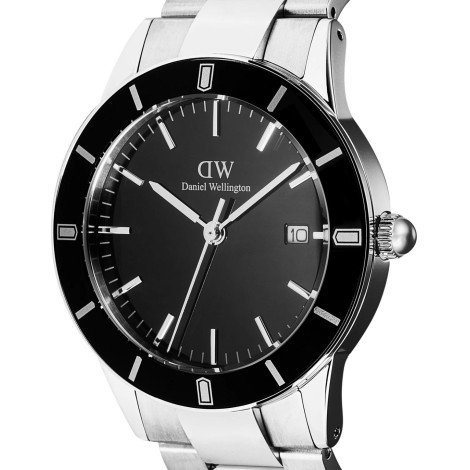 Daniel Wellington Orologio Iconic Paradigma Link Black Enamel Silver DW00100822