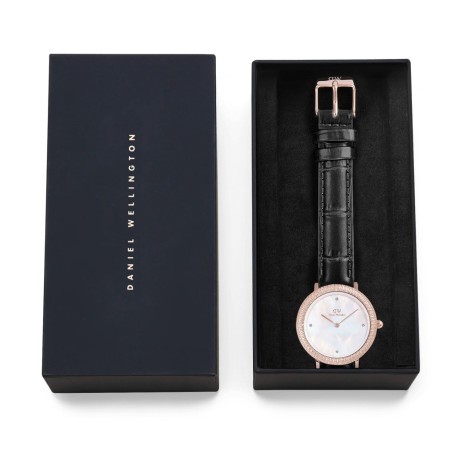 Orologio Daniel Wellington Crystalline Bezel Black Croc DW00100827
