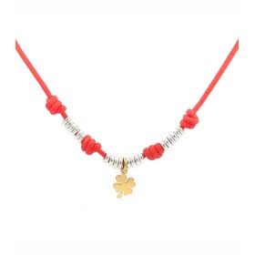 Collana Dodo Quadrifoglio Oro Giallo 18kt Rondelle
