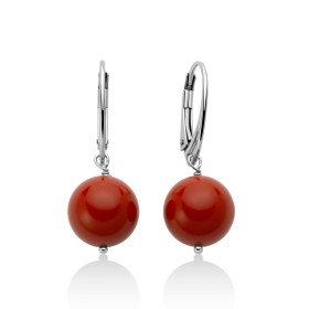 Orecchini Miluna Argento e Pasta di Corallo PER2820