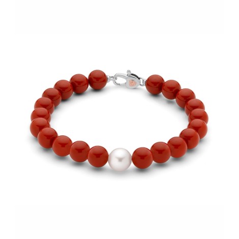 Bracciale Donna Miluna Corallo Perla Diametro 8,5-9 mm PBR1799V