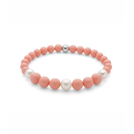 Bracciale Miluna Argento Perle Rosa PBR3662