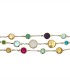 Bracciale Argento Dorato e Pietre Colorate