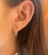 Orecchini Semi Cerchio Oro Bianco 18kt e Diamanti
