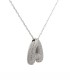 Collana Lettera Bombata Argento Zirconi Bianchi
