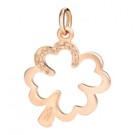 Charm Dodo Quadrifoglio Diamanti DMQDT/9/BR/K