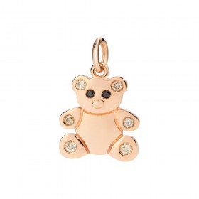 Charm Dodo Orsetto Oro Rosa 9Kt e Diamanti