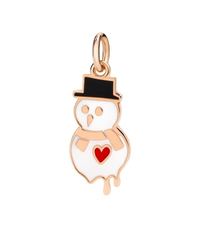 Charms Dodo Oro Rosa e Smalto DMSNOWMAN/9/K Charms Dodo Oro Rosa e Smalto DMSNOWMAN/9/K