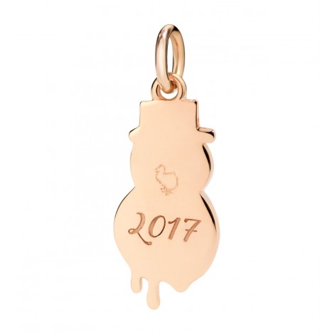 Charms Dodo Oro Rosa e Smalto DMSNOWMAN/9/K