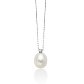 Collana Perla Miluna Oro Bianco 18kt Diamante PCL6651