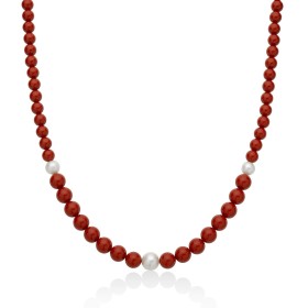 Collana Miluna Pasta di Corallo e Perle PCL6703