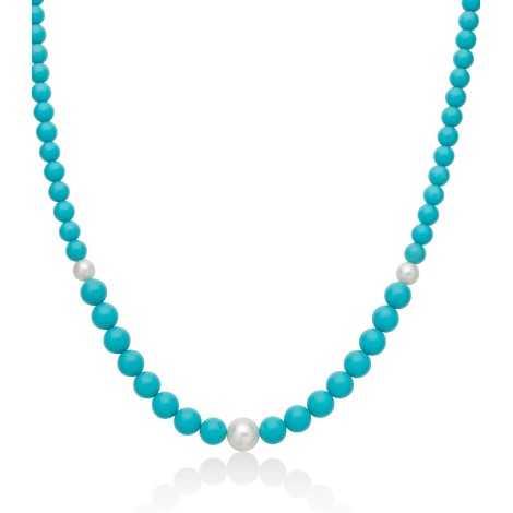 Collana Miluna Pasta di Turchese e Perle PCL6704