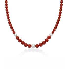 Collana Miluna Pasta di Corallo e Perle PCL6694